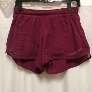 Raspberry lululemon shorts